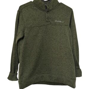 Eddie Bauer Olive Green Fleece Pullover